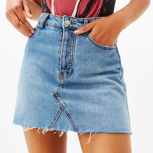 Bershka Vintage Denim Mini Skirt